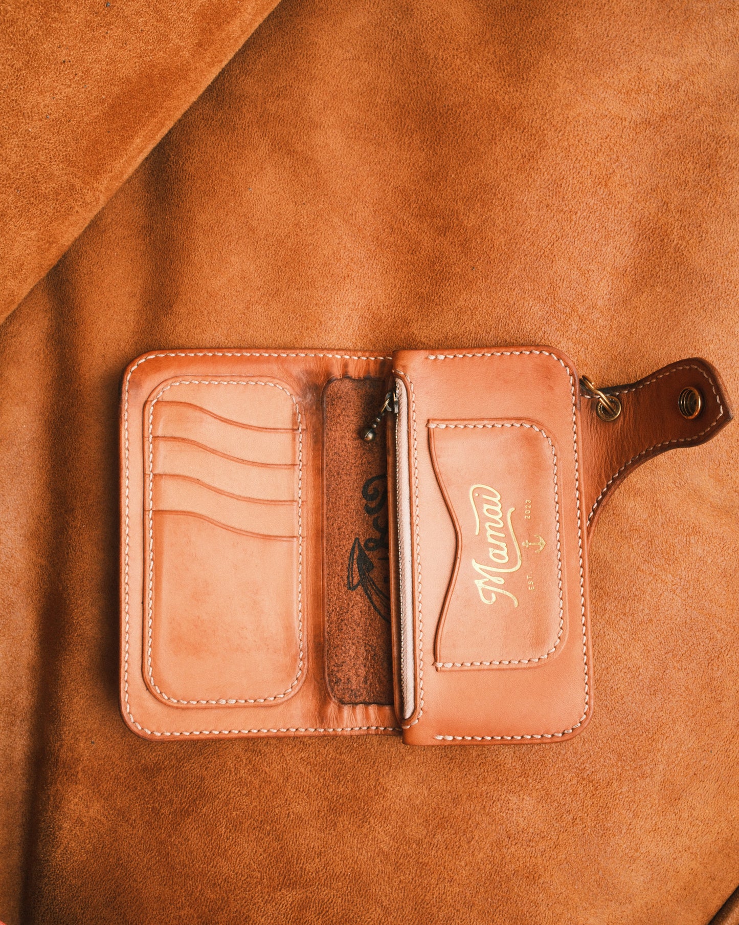 Patina Medium biker wallet Chif mate v1