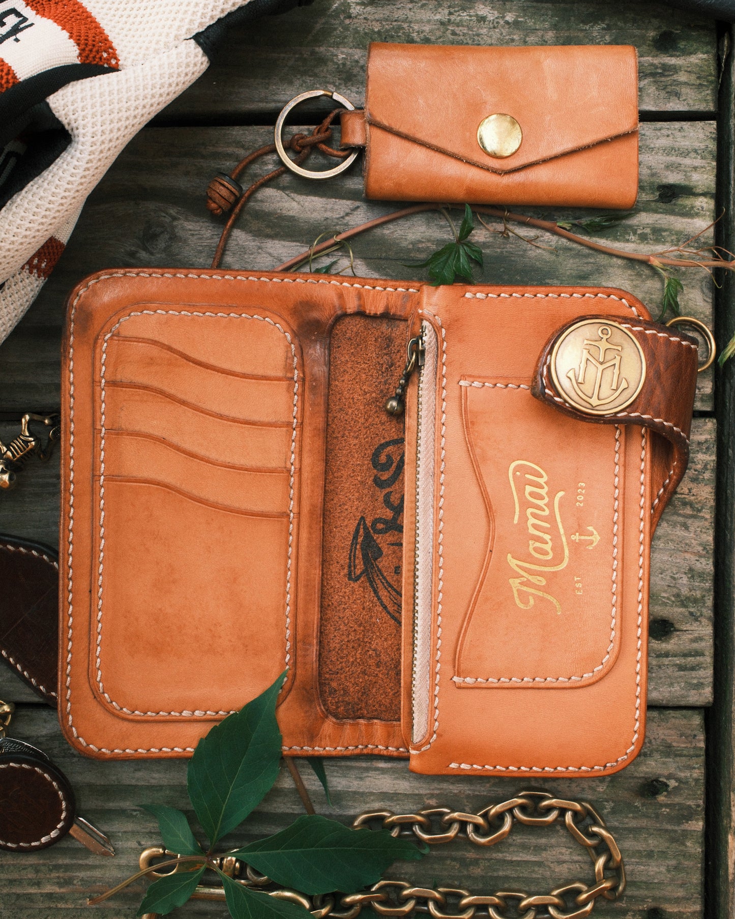 Patina Medium biker wallet Chif mate v1