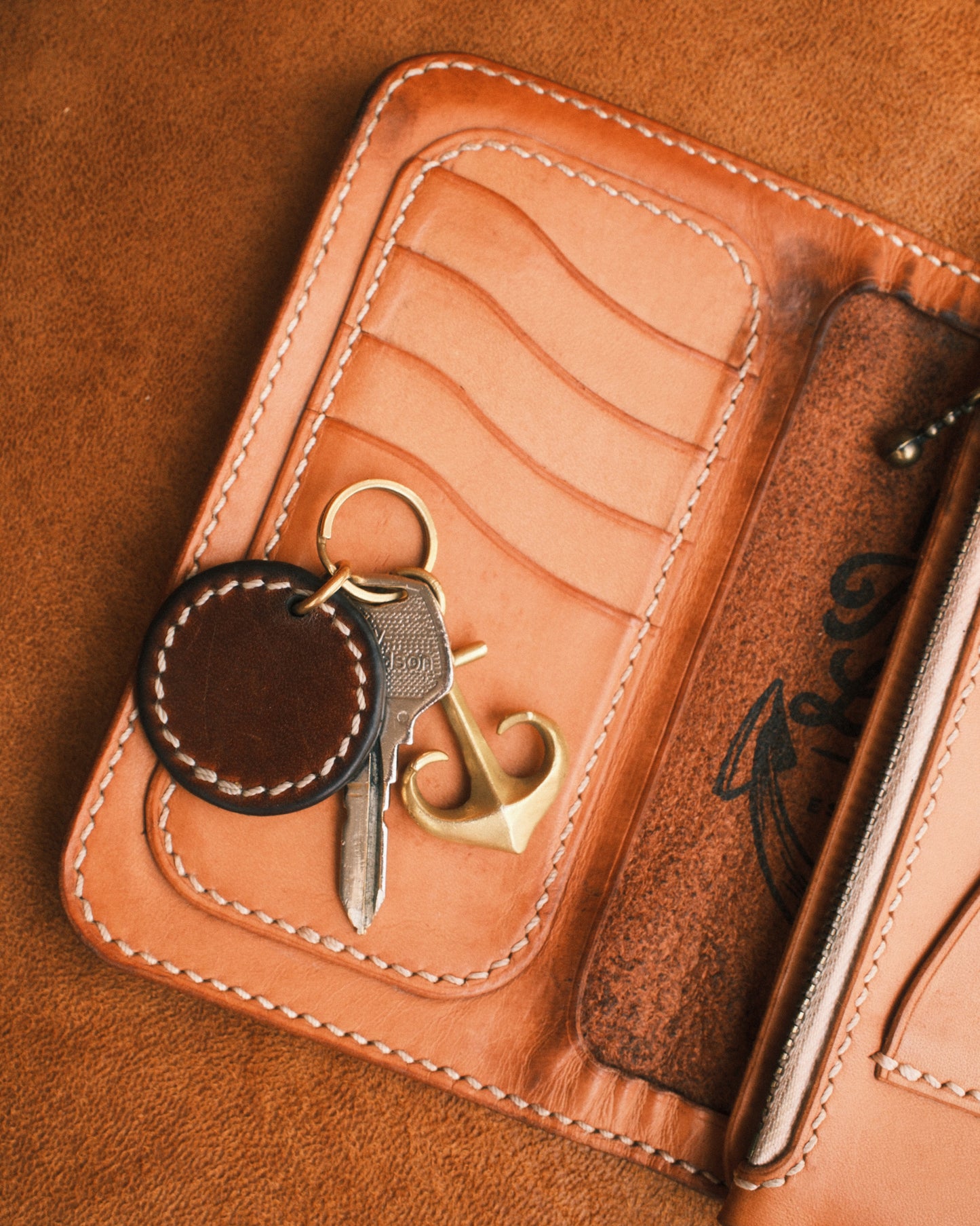 Patina Medium biker wallet Chif mate v1