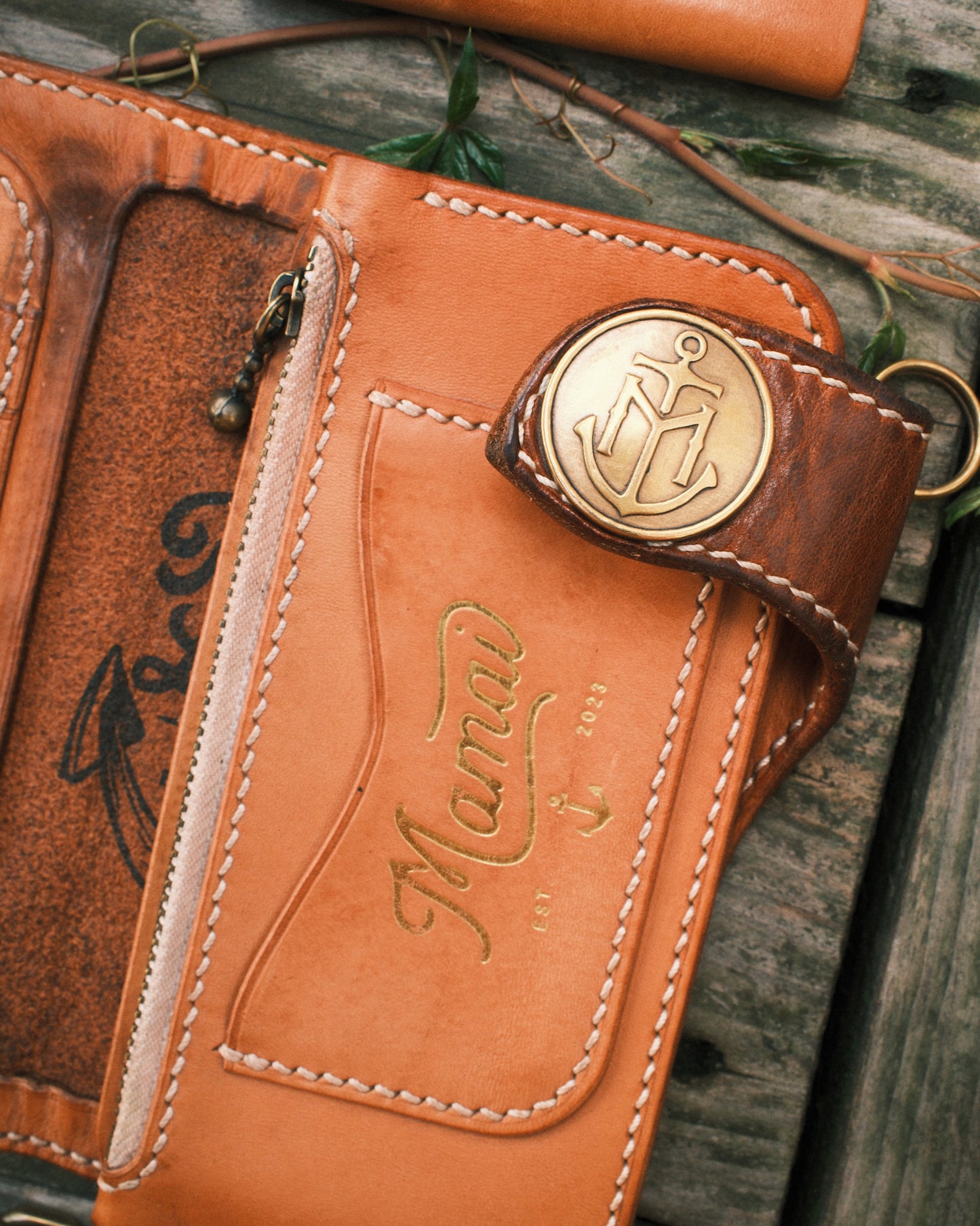Patina Medium biker wallet Chif mate v1